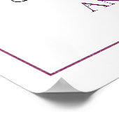 紫金ゴールドフローラシーティングプラン結婚のサインなし ポスター (角)