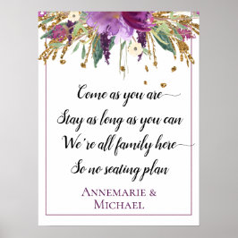 紫金ゴールドフローラシーティングプラン結婚のサインなし ポスター