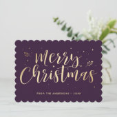 紫金ゴールドメリークリスマス書道 シーズンカード (スタンド正面)