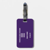 紫金ゴールド少年女子バレーボール旅行チーム ラゲッジタグ (裏面縦)