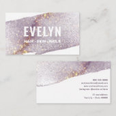紫金ゴールド水彩画きらめく名刺 名刺 (正面/裏面)