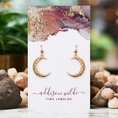 紫金ゴールド液体水色インクジュエリー表示装置 名刺