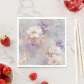 紫金ゴールド白フローラ スタンダードランチョンナプキン (インサイチュ)