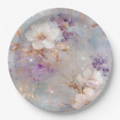 紫金ゴールド白フローラ ペーパープレート (正面)