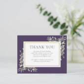 紫金ゴールド緑色葬祭記念碑 サンキューカード (スタンド正面)