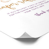 紫金ゴールド蝶おむつラッフルサイン ポスター (角)