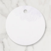 紫金ゴールド蝶フローラ赤ちゃんシャワー フェイバータグ (裏面)