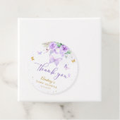 紫金ゴールド蝶フローラ赤ちゃんシャワー フェイバータグ (インサイチュ)