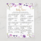 紫金ゴールド蝶ベビートリビアベビシャワーゲーム (正面)