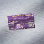 紫金ゴールドQRコード磁石名刺テンプレート マグネット名刺 (インサイチュ)