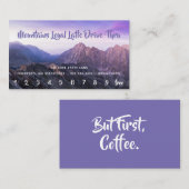 紫金山の写真ドライブによるロイヤリティのラテ ロイヤリティカード (正面/裏面)