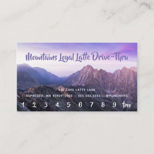 紫金山の写真ドライブによるロイヤリティのラテ ロイヤリティカード (正面)