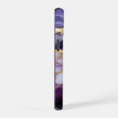 紫金抽象大理石モノグラム iPhone 15ケース (右側面)