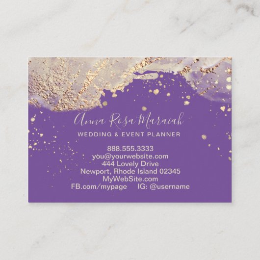 *~*紫金箔美しいエレガントズ 名刺 (裏面)