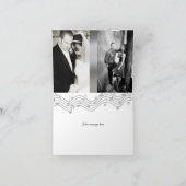 紫銀ファンシー金属音楽写真 サンキューカード (内部)