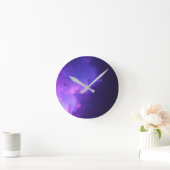 紫銀河系 ラウンド壁時計 (ホーム)