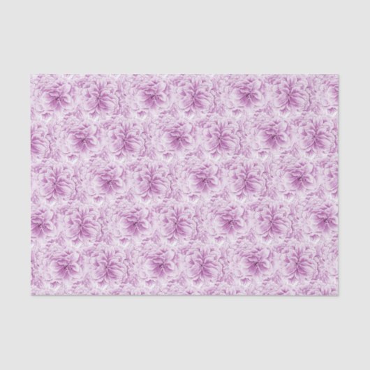 紫開花水彩花芸術ティッシュペーパー 薄葉紙 (正面)