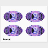 紫陰陽 楕円形シール (シート)