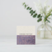 紫陶磁器釉斑付風合 スクエア名刺 (スタンド正面)