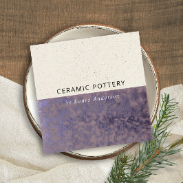 紫陶磁器釉斑付風合 スクエア名刺