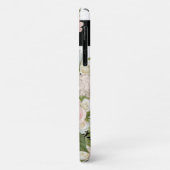 紫陽花かわいらしバラ白黒ストライプのフローラ Case-Mate iPhoneケース (裏面/左)