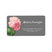 紫陽花かわいらし差出人住所ラベル ラベル (正面)