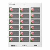 紫陽花かわいらし差出人住所ラベル ラベル (フルシート)