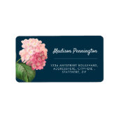 紫陽花かわいらし差出人住所ラベル ラベル (正面)