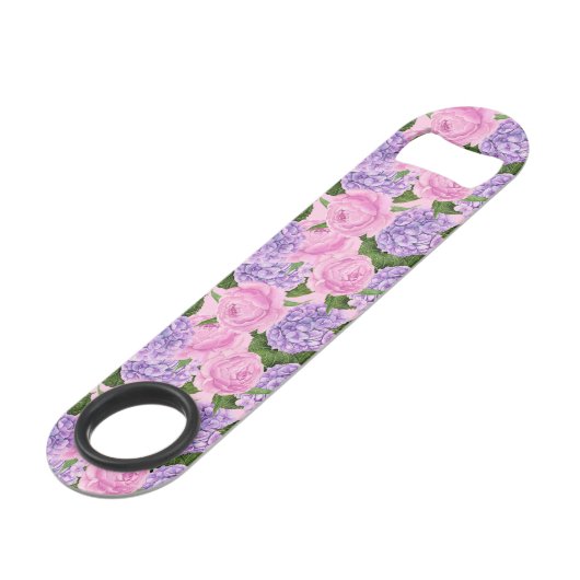 紫陽花と牡丹パターン スピード栓抜き (正面アングル)