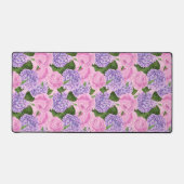 紫陽花と牡丹パターン デスクマット (正面)