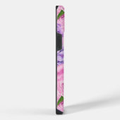 紫陽花と牡丹パターン iPhoneケース (右側面)