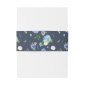 紫陽花と紫のバラパター結婚ン 招待状ベリーバンド (裏面例)