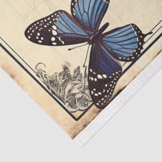 紫陽花と蝶エペソの芸術 薄葉紙 (詳細)