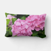 紫陽花のピンクの花束 ランバークッション (裏面)