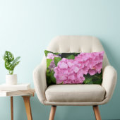 紫陽花のピンクの花束 ランバークッション (椅子)