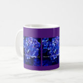 紫陽花のマグカップ 手に扇子を " コーヒーマグカップ (正面左)
