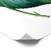 紫陽花の植物性プリントオリジナルバイルドゥート ポスター (角)