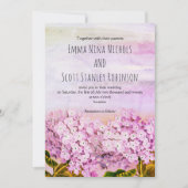 紫陽花の水彩結婚式招待状 招待状 (正面)