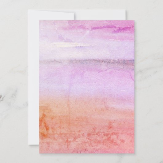 紫陽花の水彩結婚式招待状 招待状 (裏面)