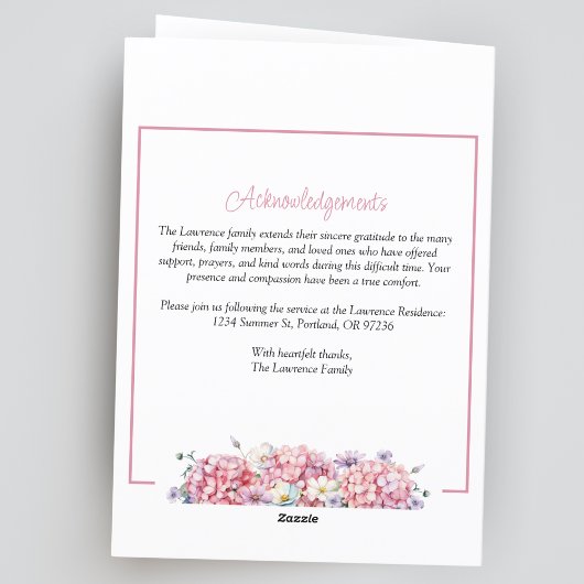 紫陽花の花葬式 プログラム