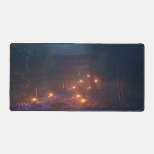紫陽花の階段 (Night) デスクマット (正面)