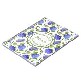 紫陽花の青い模様 ノートブック (左側)