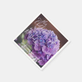紫陽花エレガントキリスト教の母の日の詩 スタンダードカクテルナプキン (角)