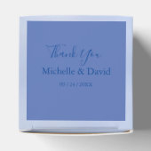 紫陽花エレガントブルー花模様結婚式の引き出物ボックス フェイバーボックス (上部)