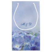 紫陽花エレガントブルー花模様 スモールペーパーバッグ (裏面)