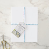 紫陽花エレガントホワイトローズ結婚のフローラ枠 ギフトタグ (より糸付き)