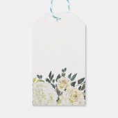 紫陽花エレガントホワイトローズ結婚のフローラ枠 ギフトタグ (裏面)