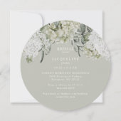紫陽花エレガントライトセイージラウンドブライダルシャワー 招待状 (正面)