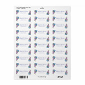 紫陽花エレガント住所 シール (フルシート)