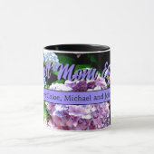 紫陽花エレガント園ピンクパープルフローラ写真 マグカップ (中央)